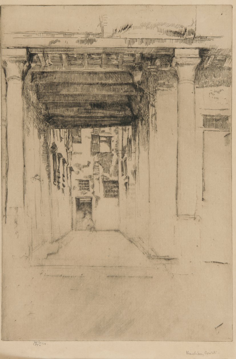 Benátský dvůr, 1879-1880. od James Abbott McNeill Whistler