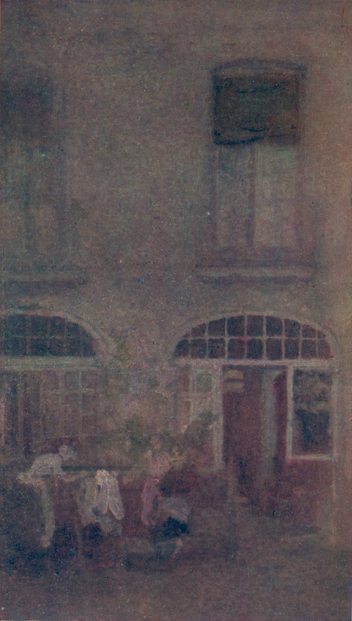 Bílá a šedá Hotel Courtyard Dieppe, 1885, 1904 od James Abbott McNeill Whistler