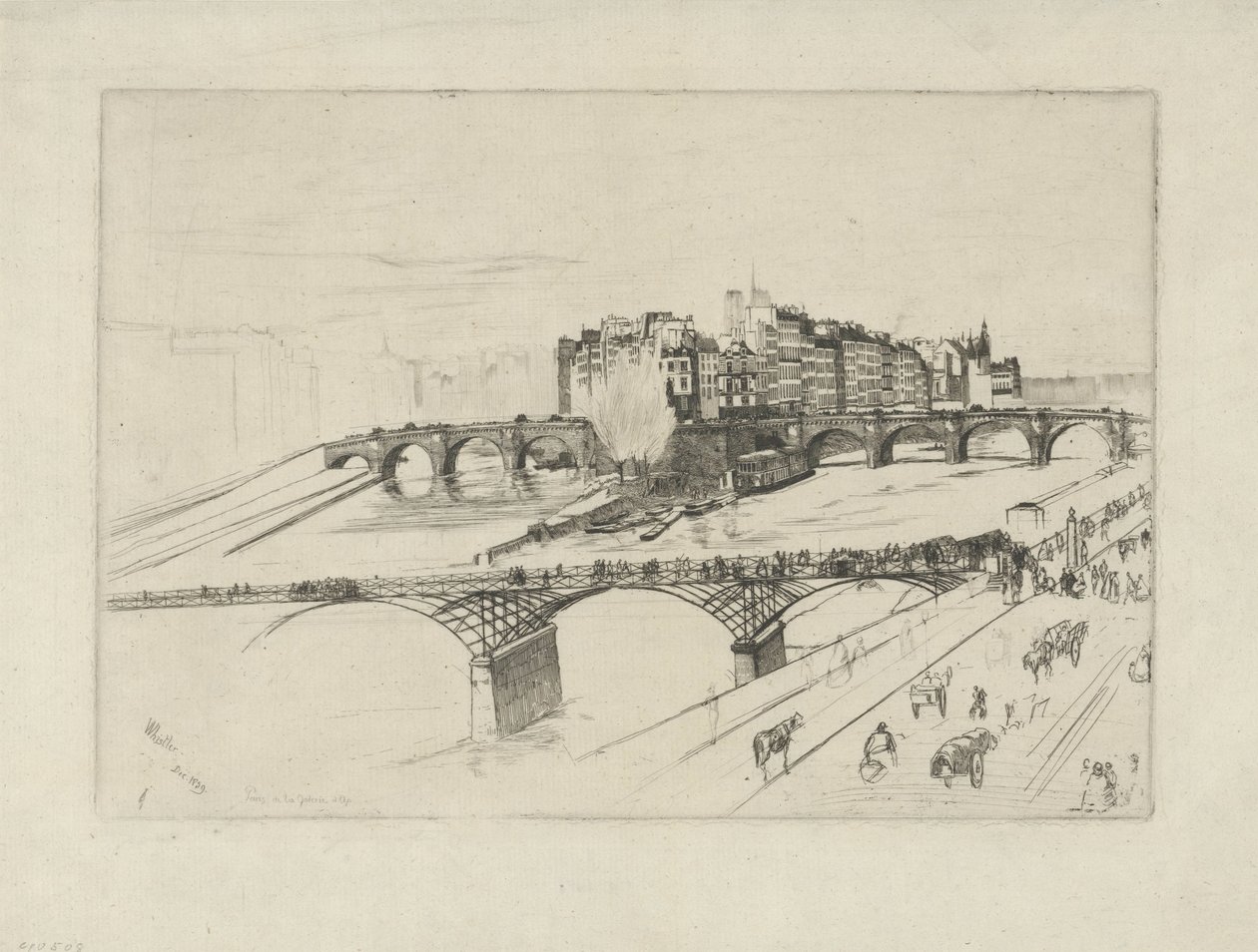 Městský ostrov Isle of the City, Paříž od James Abbott McNeill Whistler