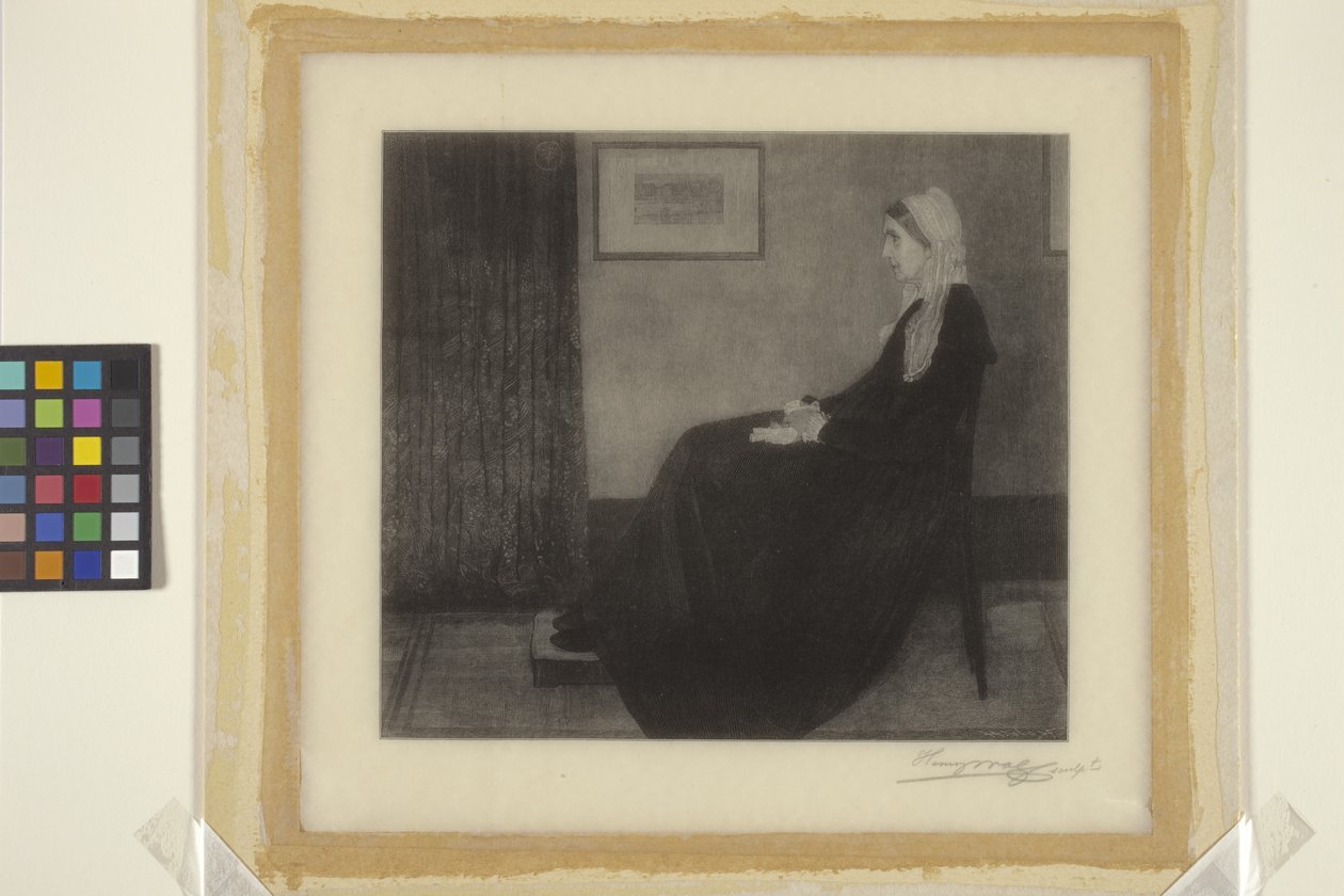 Whistlerova matka (inkoust na papíře) od James Abbott McNeill & Wolf Henry (1852 1916) Whistler