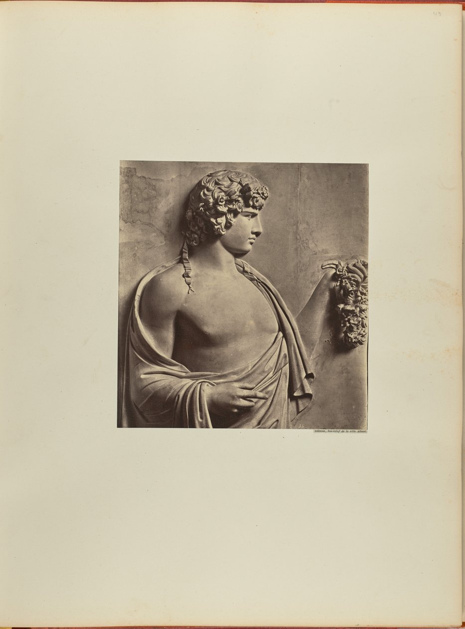 Antinous, basreliéf města Albani od James Anderson