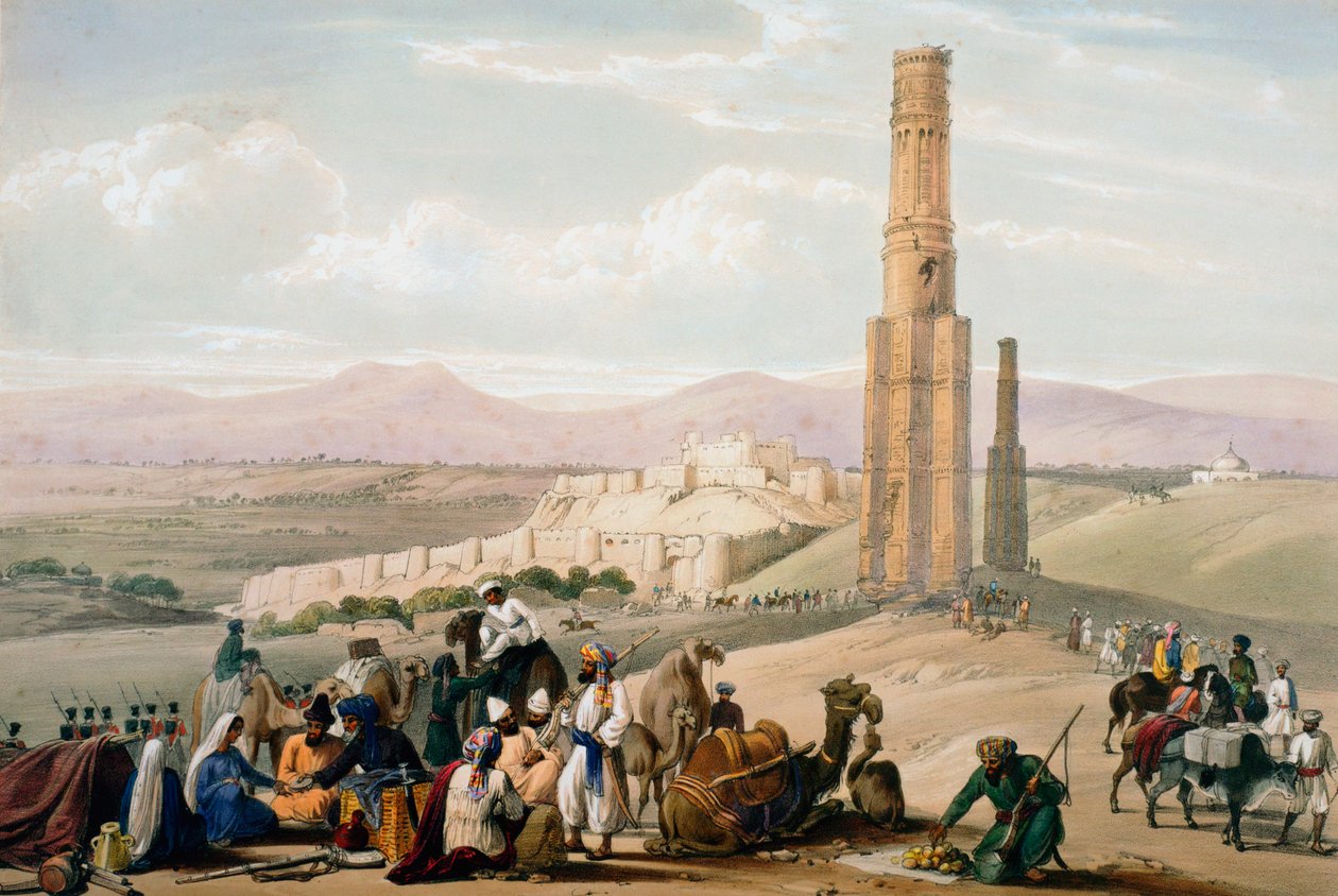 Pevnost a citadela Ghanzi, první anglo-afghánská válka, 1838-1842 c1850. od James Atkinson