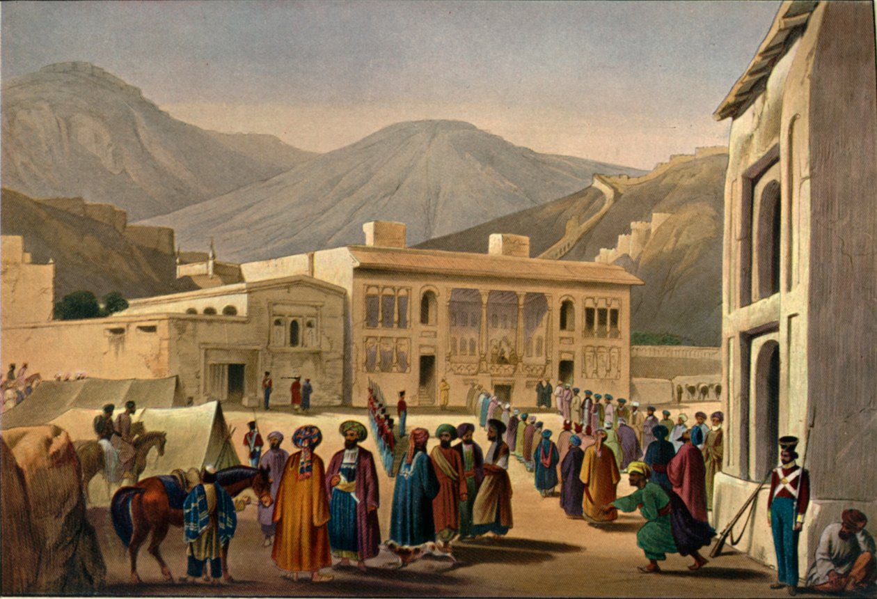 „Uvnitř města Kábulu Bala Hissar“, c1840, 1901 od James Atkinson