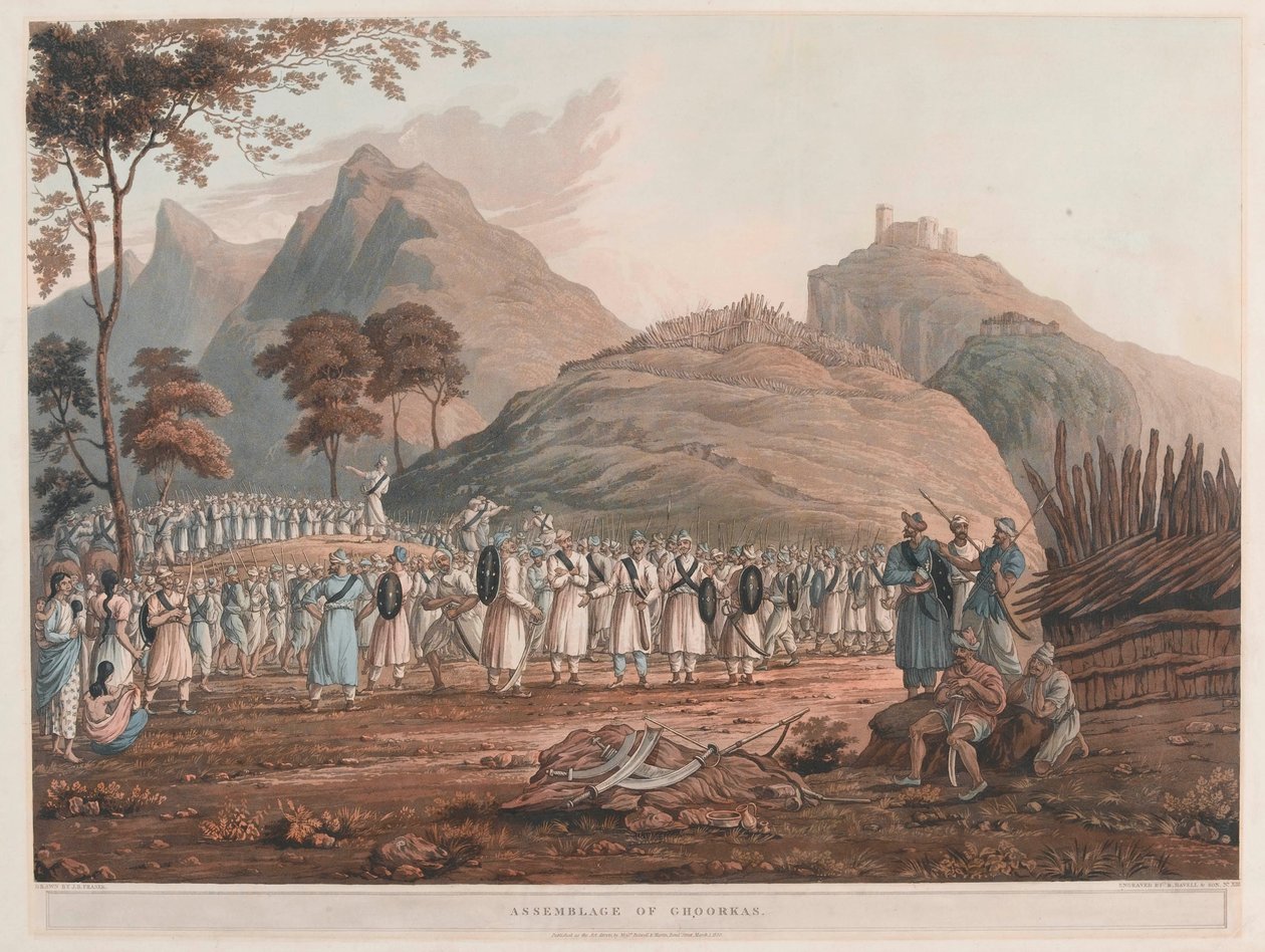 „Shromáždění Ghoorkas“ od James Baillie (after) Fraser
