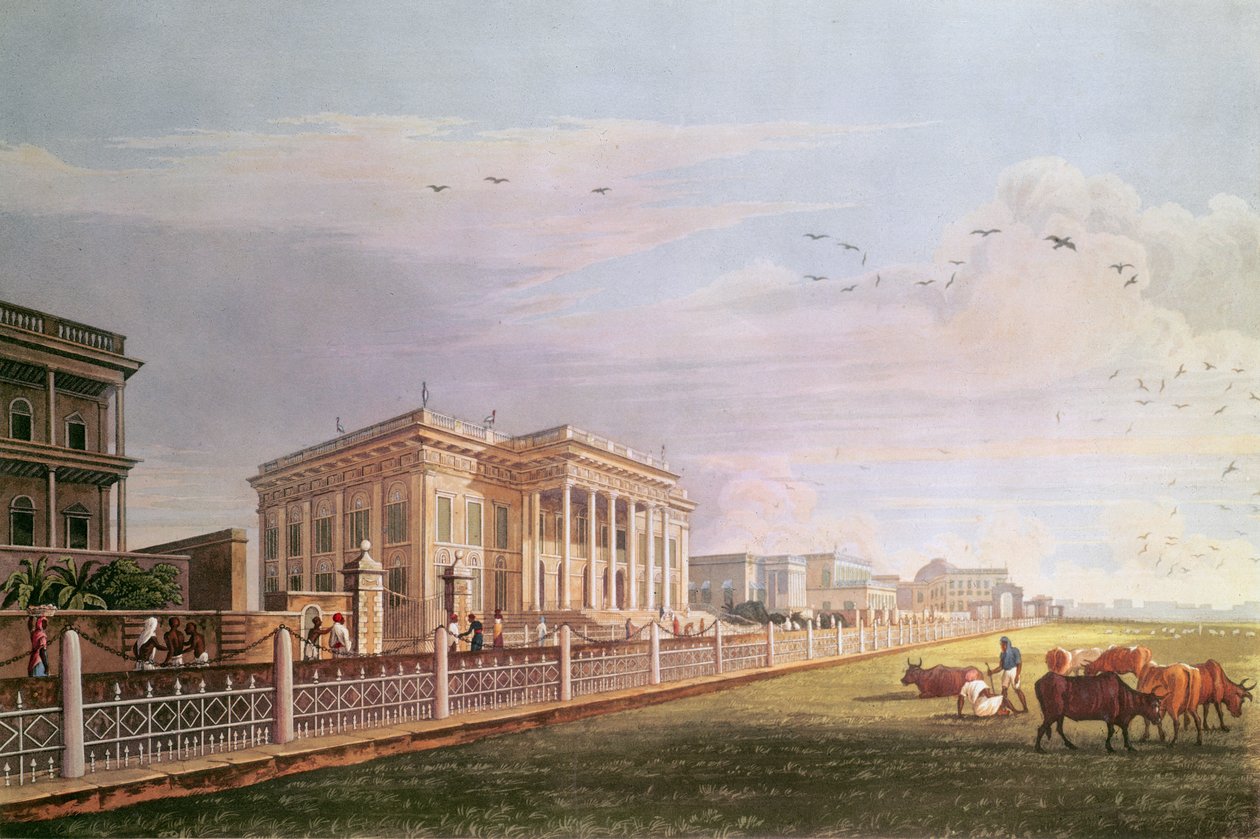 Radnice, Kalkata, ryl Robert Havell, hospoda. 1824 od James Baillie Fraser