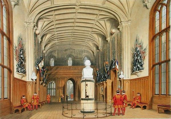 Strážní komora, hrad Windsor od James Baker (after) Pyne