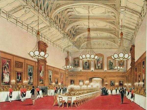 Galerie Waterloo, hrad Windsor, na návštěvě císaře Ruska od James Baker (after) Pyne