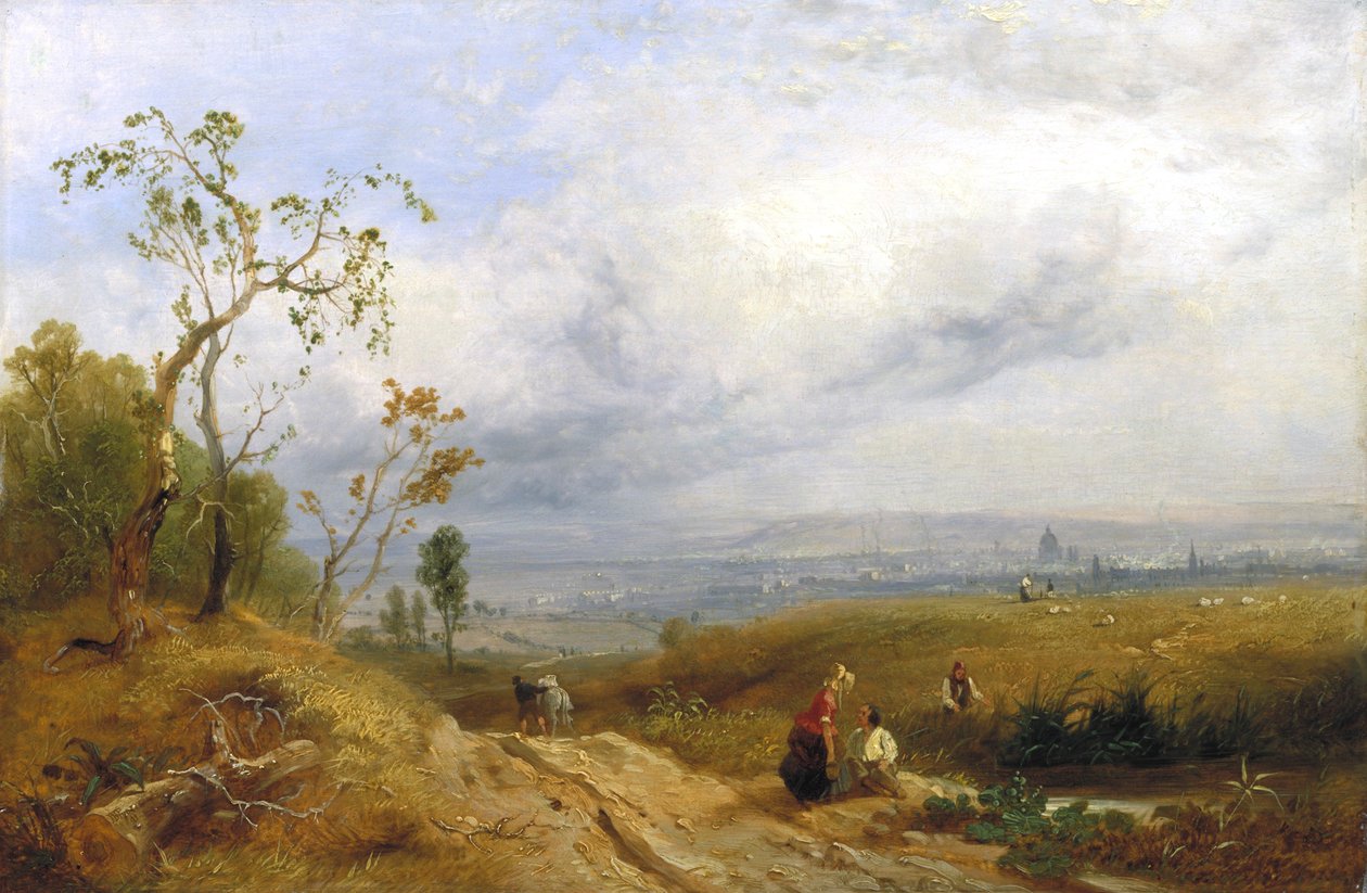 „Pohled na metropoli z Hampstead Heath“, 1841 od James Baker Pyne