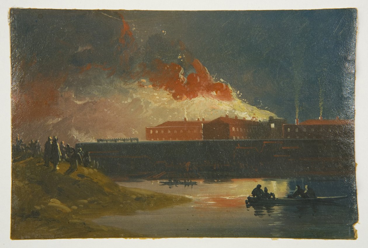 Bristol Riots: The Burning of the New Gaol od James Baker Pyne