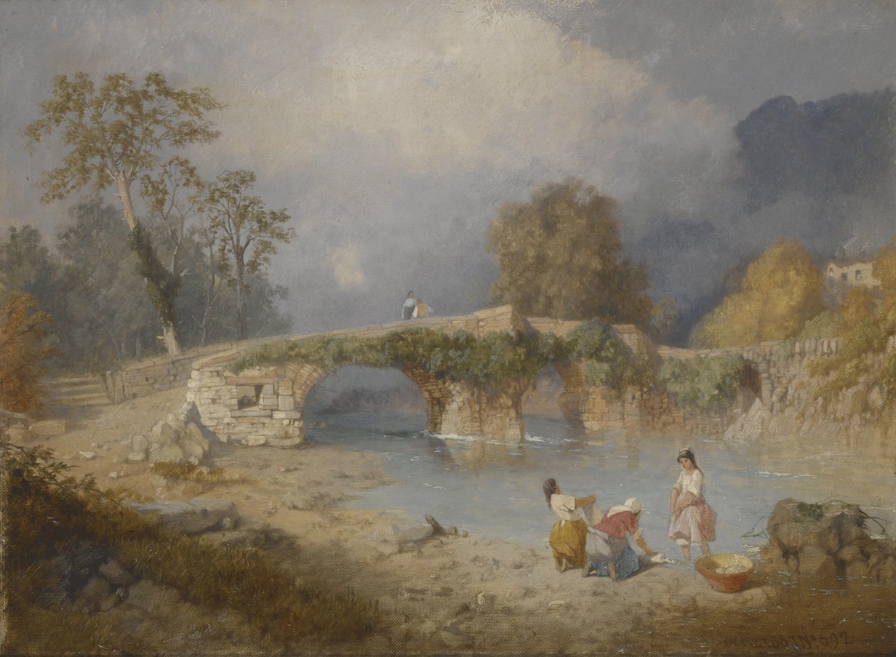 Vyklízení na pěkné počasí, Beddgelert, Severní Wales od James Baker Pyne