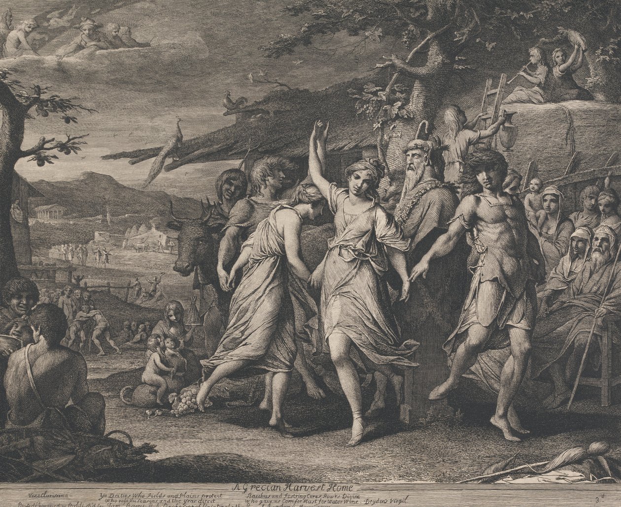 Řecká sklizeň (návrhy stěn Velkého pokoje Společnosti pro podporu umění) od James Barry