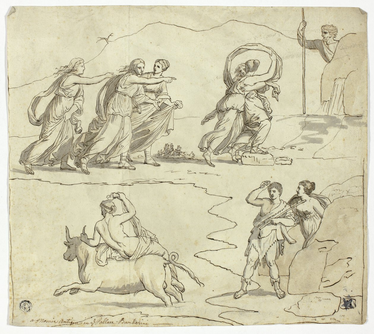 Antická mozaika v paláci Barberini od James Barry