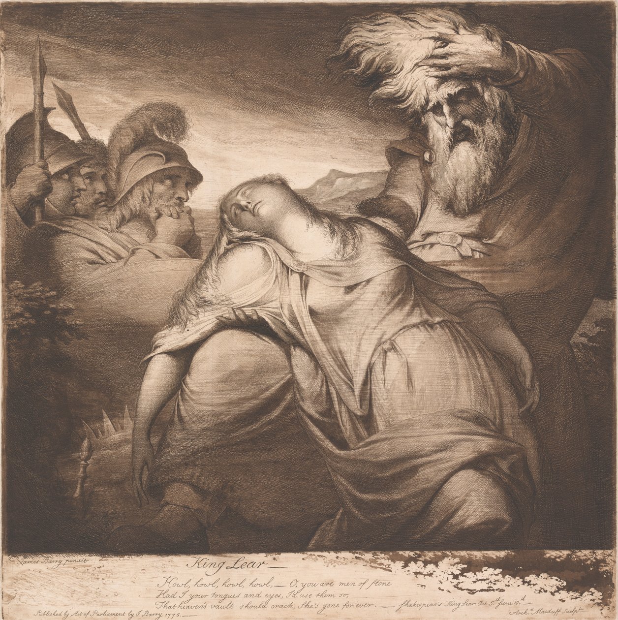 Král Lear a Cordelie od James Barry