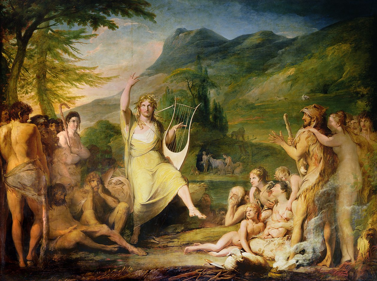 Orpheus, první v sérii Pokrok lidské kultury a znalostí, c.1777-84 od James Barry