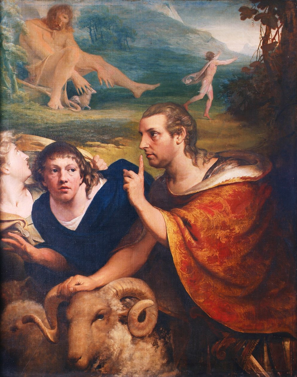 Portréty Jamese Barryho a Edmunda Burkea v postavách Odyssea a jeho společníka prchajícího z Polyfémovy jeskyně, 1776 od James Barry