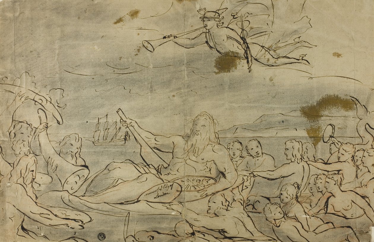 Studium pro obchod aneb Triumph of the Thames, 1767-80 od James Barry