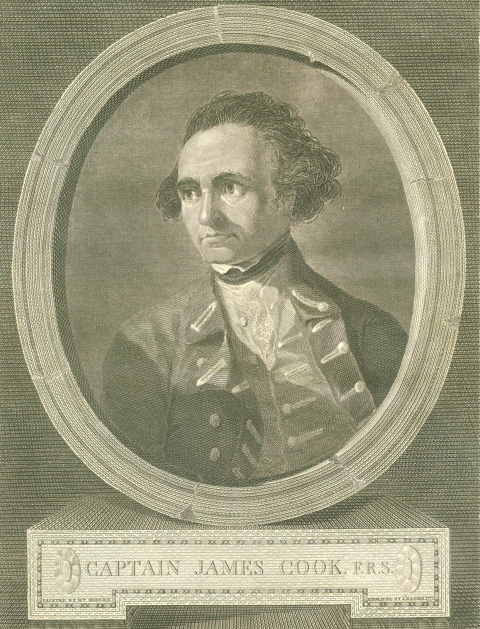Portrét kapitána Jamese Cooka, 1777 od James Basire