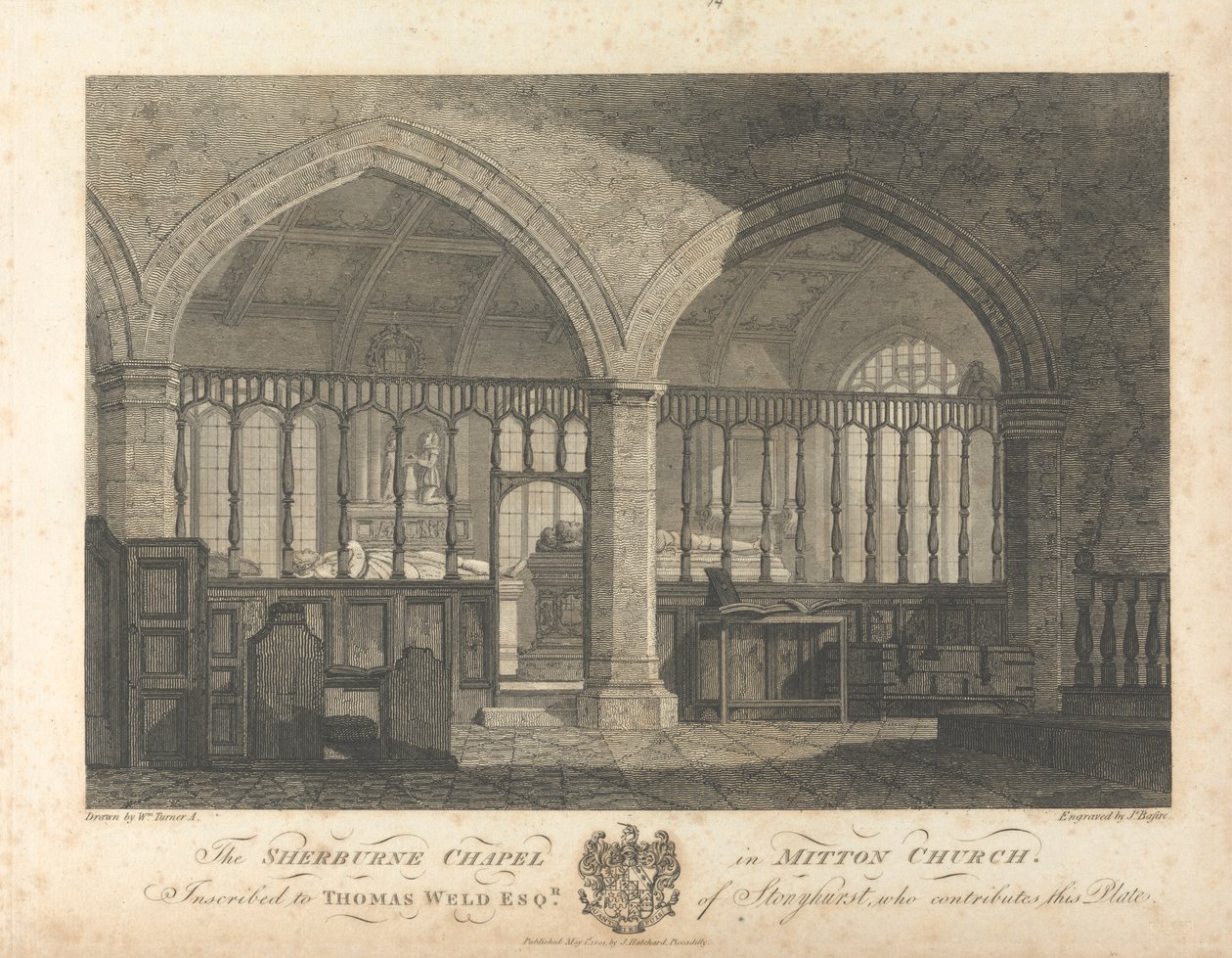 Kaple Sherburne v Mitton Church od James Basire