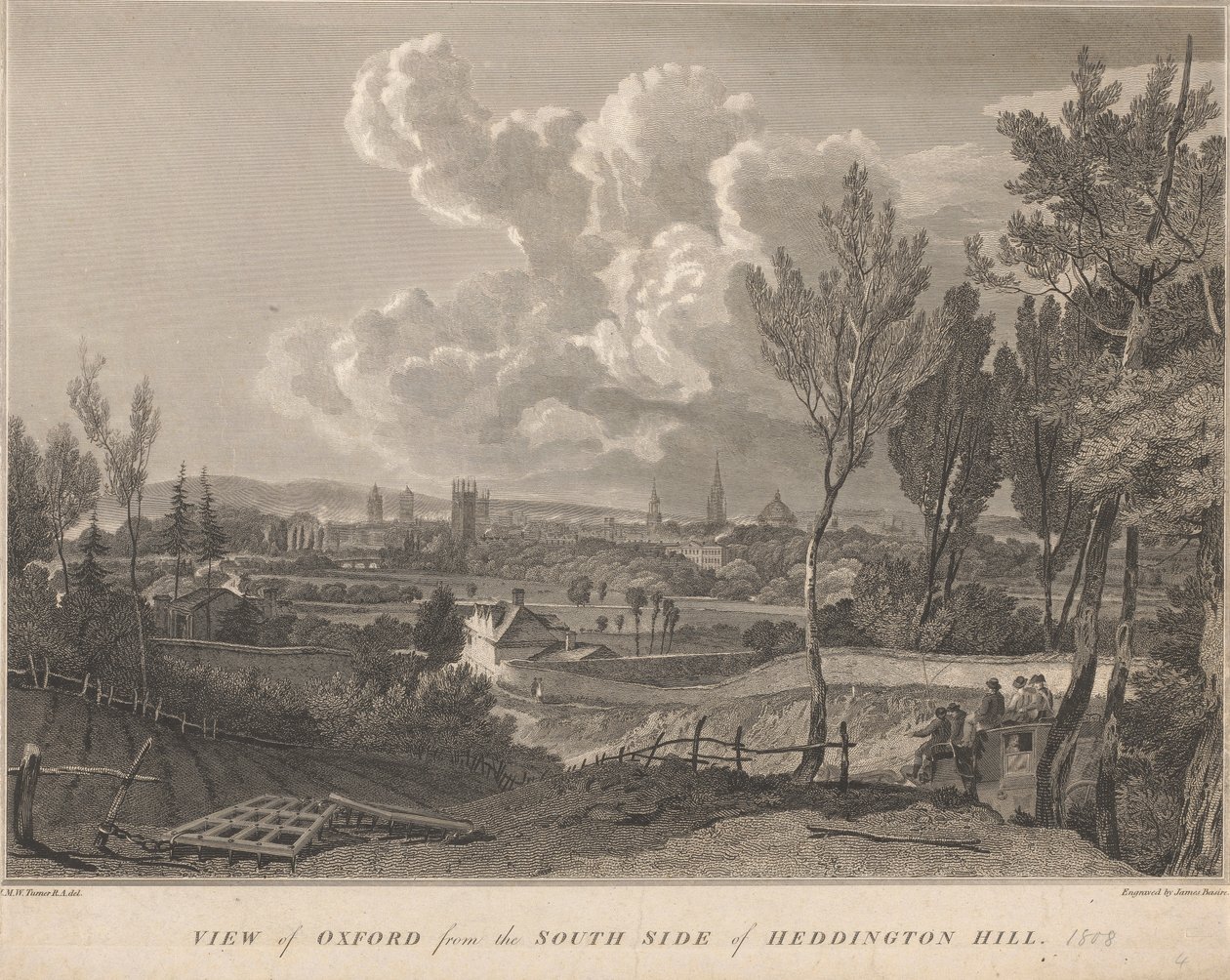 Pohled na Oxford z jižní strany Heddington Hill od James Basire