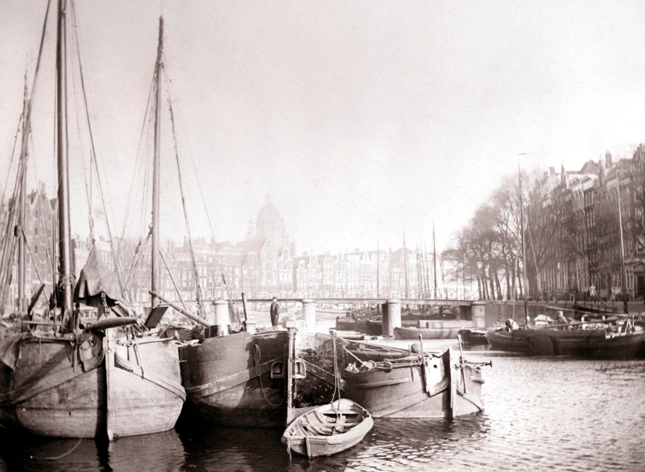 Kanálové lodě, Rotterdam, 1898. od James Batkin