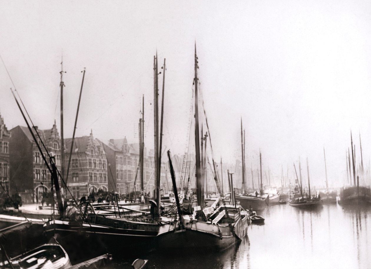 Kanálové lodě, Rotterdam, 1898. od James Batkin