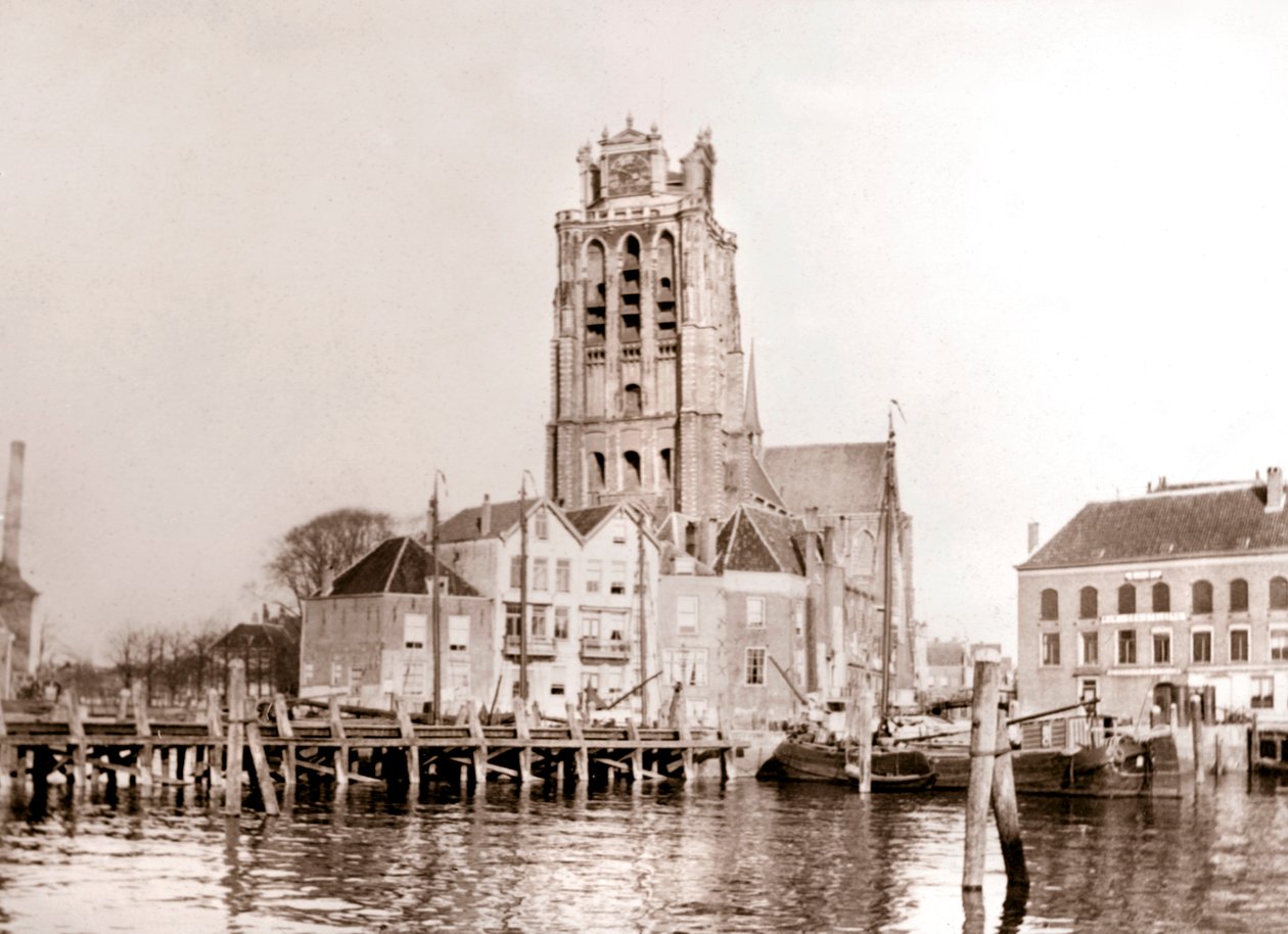 Kostel na kanálu, Dordrecht, Nizozemsko, 1898 od James Batkin