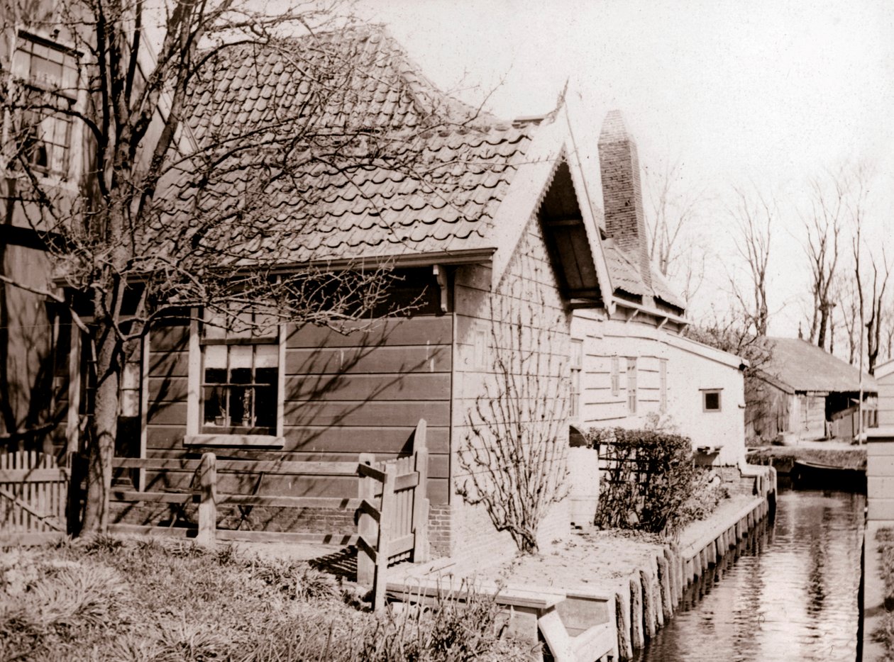 Dům na břehu kanálu, Broek, Nizozemsko, 1898. od James Batkin