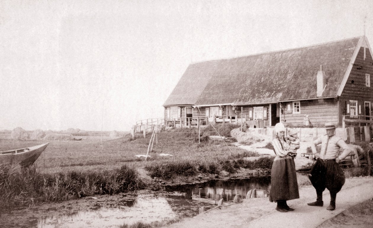 Obyvatelé ostrova Marken, Nizozemsko, 1898. od James Batkin