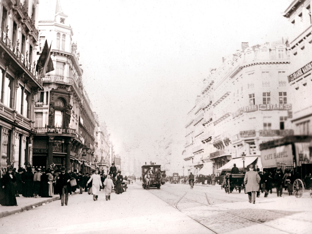 Pouliční scéna, Brusel, 1898. od James Batkin