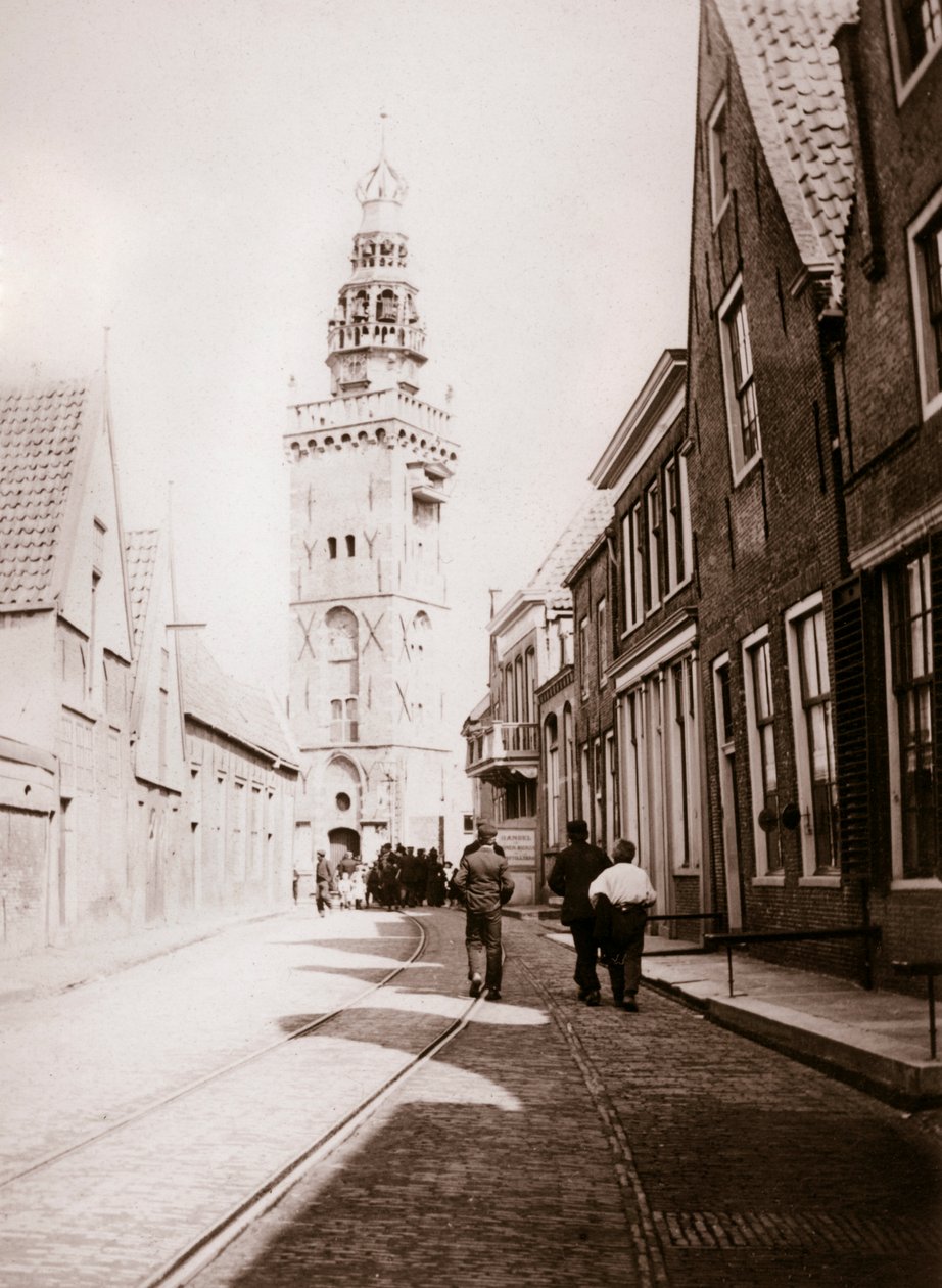 Pouliční scéna, Monnickendam, Nizozemsko, 1898. od James Batkin
