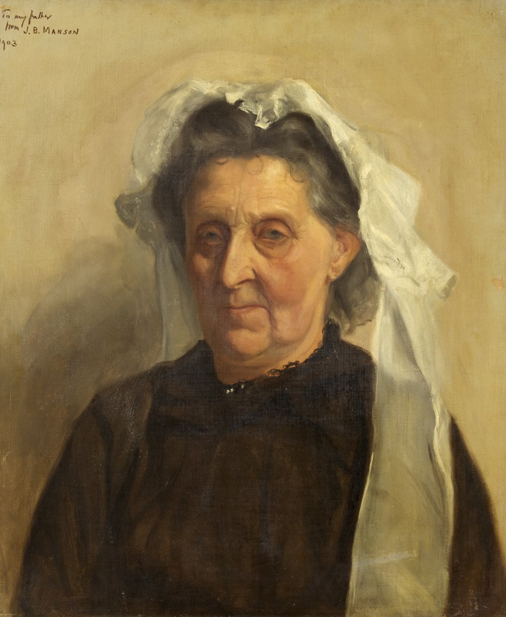 Stará žena v bílé čepici, 1903 od James Bolivar Manson