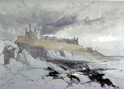 hrad Dunstanburgh od James Burrell Smith