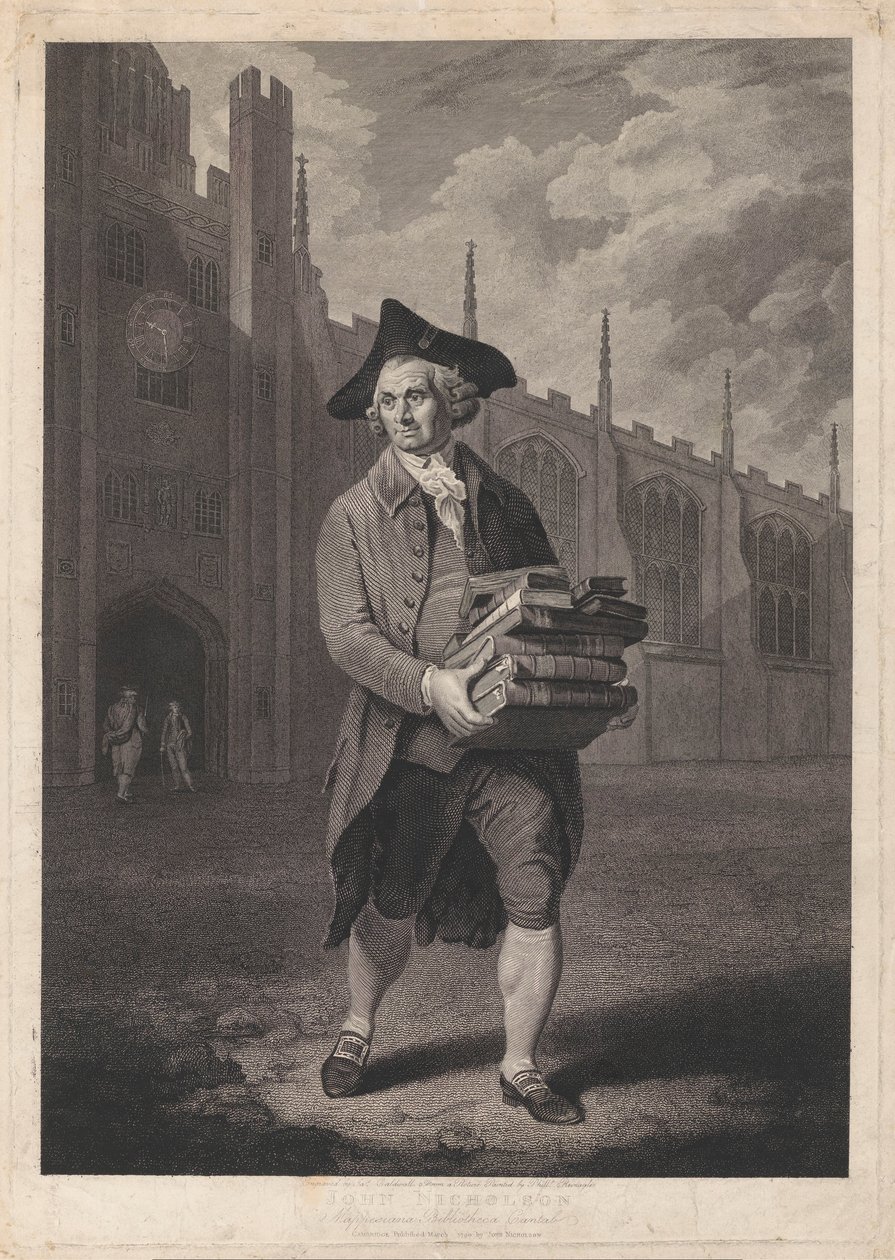 Portrét van Johna Nicholsona John Nicholson Mappesiana Bibliotheca Cantab (název na objektu) od James Caldwall