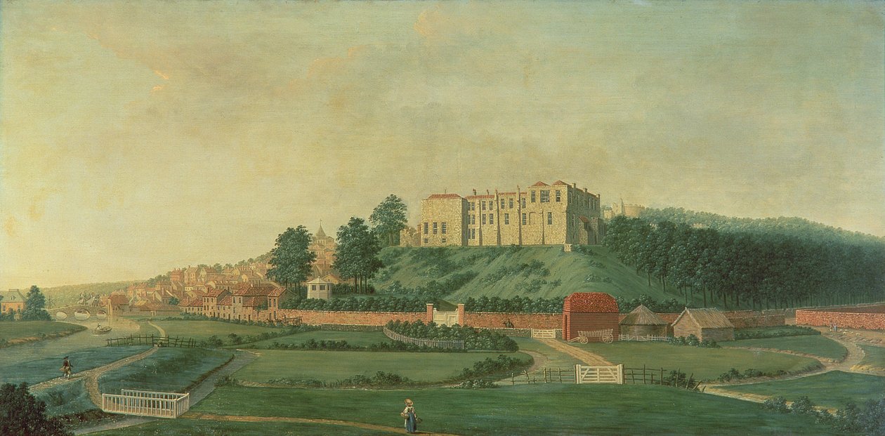 Zámek Arundel z východu, kolem roku 1770 od James Canter