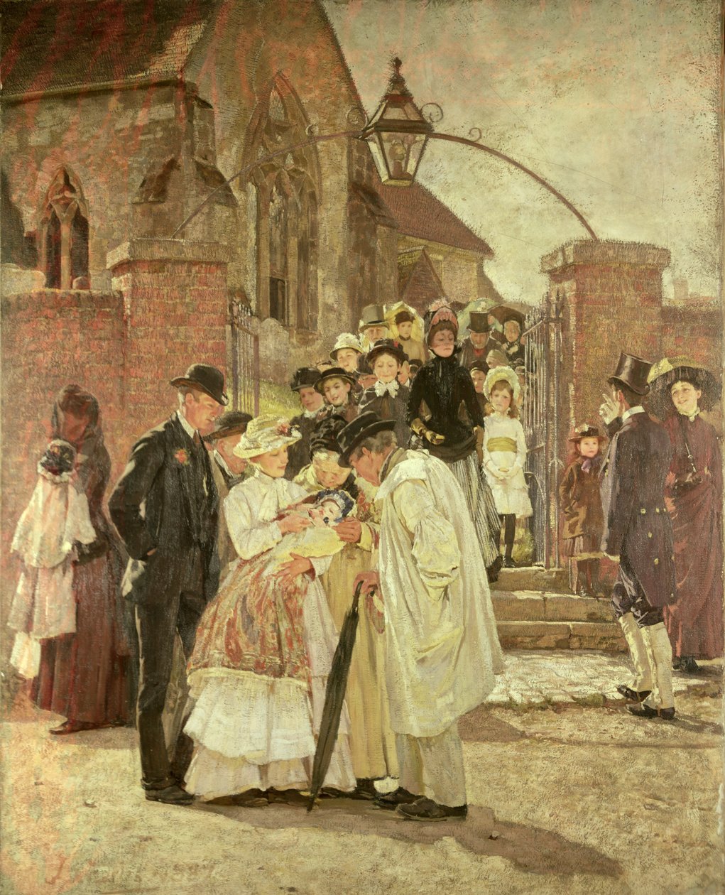 Neděle křtu (South Harting, Sussex) 1887 (olej na plátně) od James Charles
