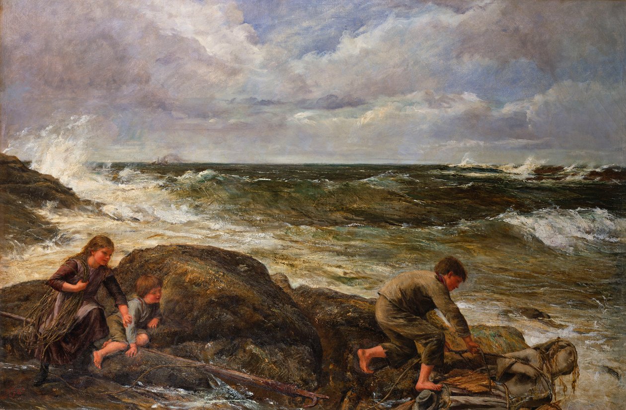 Chytání mořské panny, 1883 od James Clarke Hook