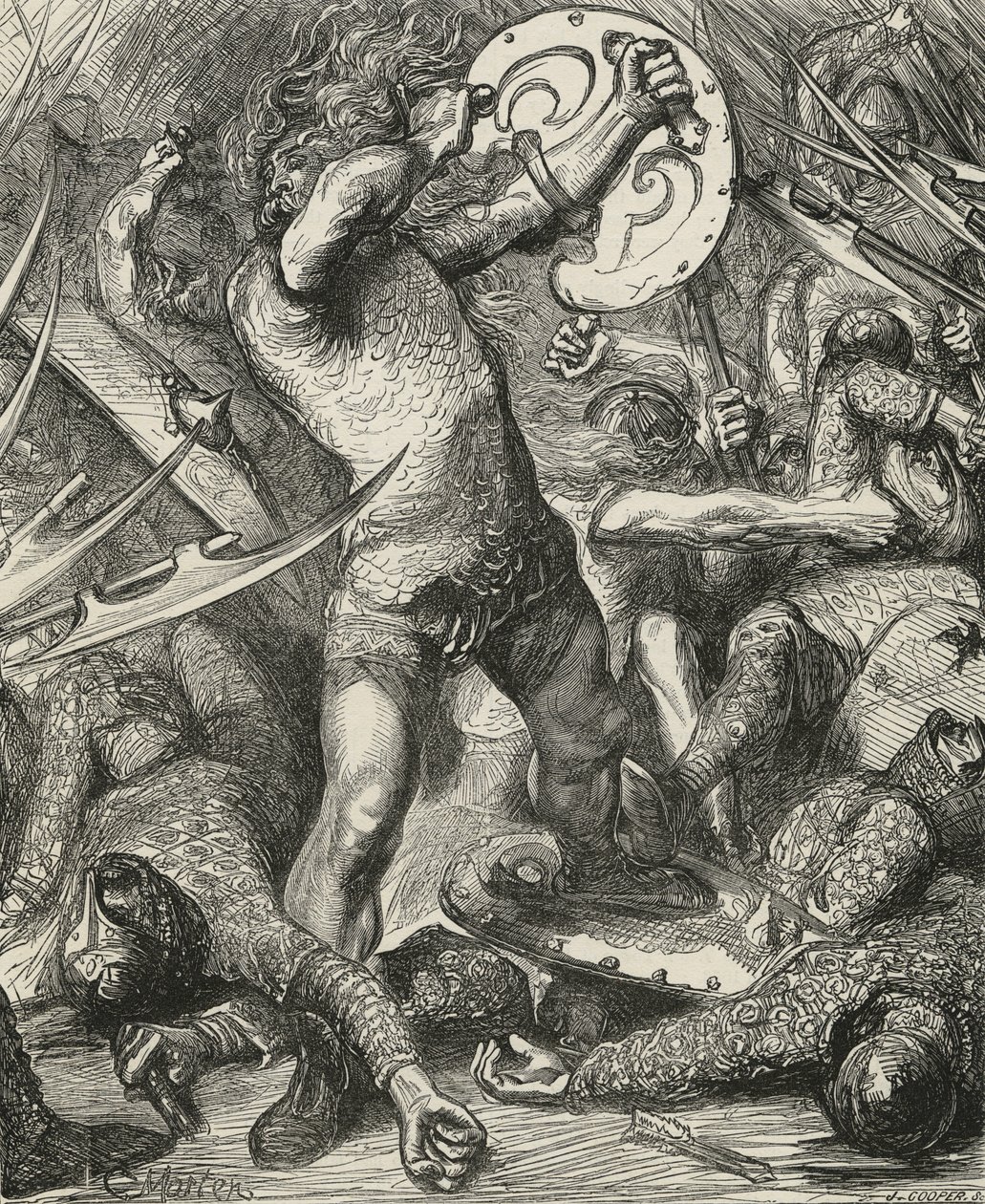 Hereward si prořezává cestu normanským hostitelem od James Cooper