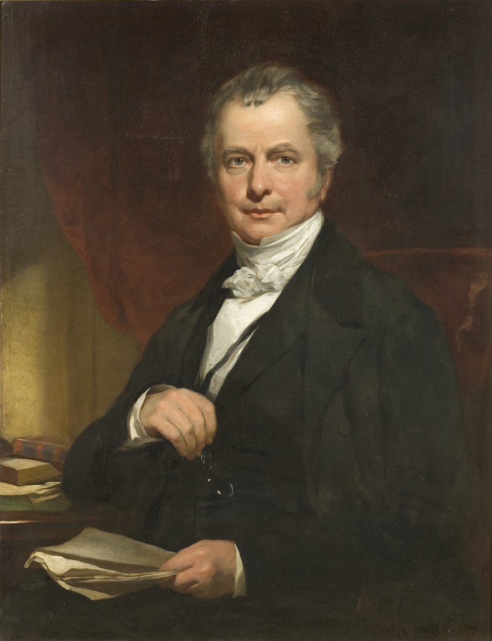 Portrét Thomase Garrarda, kolem roku 1845 (olej na plátně) od James Curnock