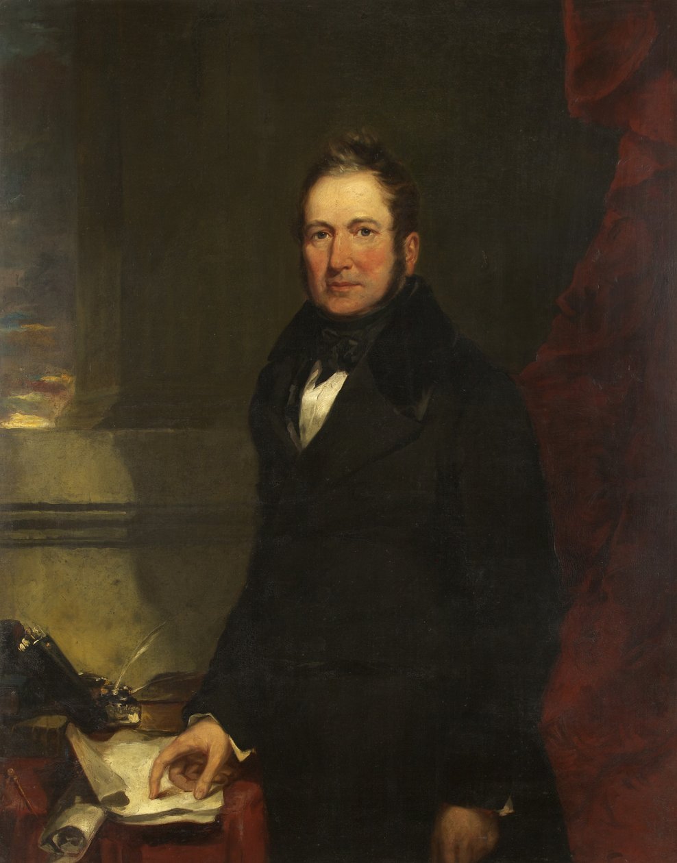 Portrét Williama Frippa Esq., D.L., J.P. (olej na plátně) od James Curnock