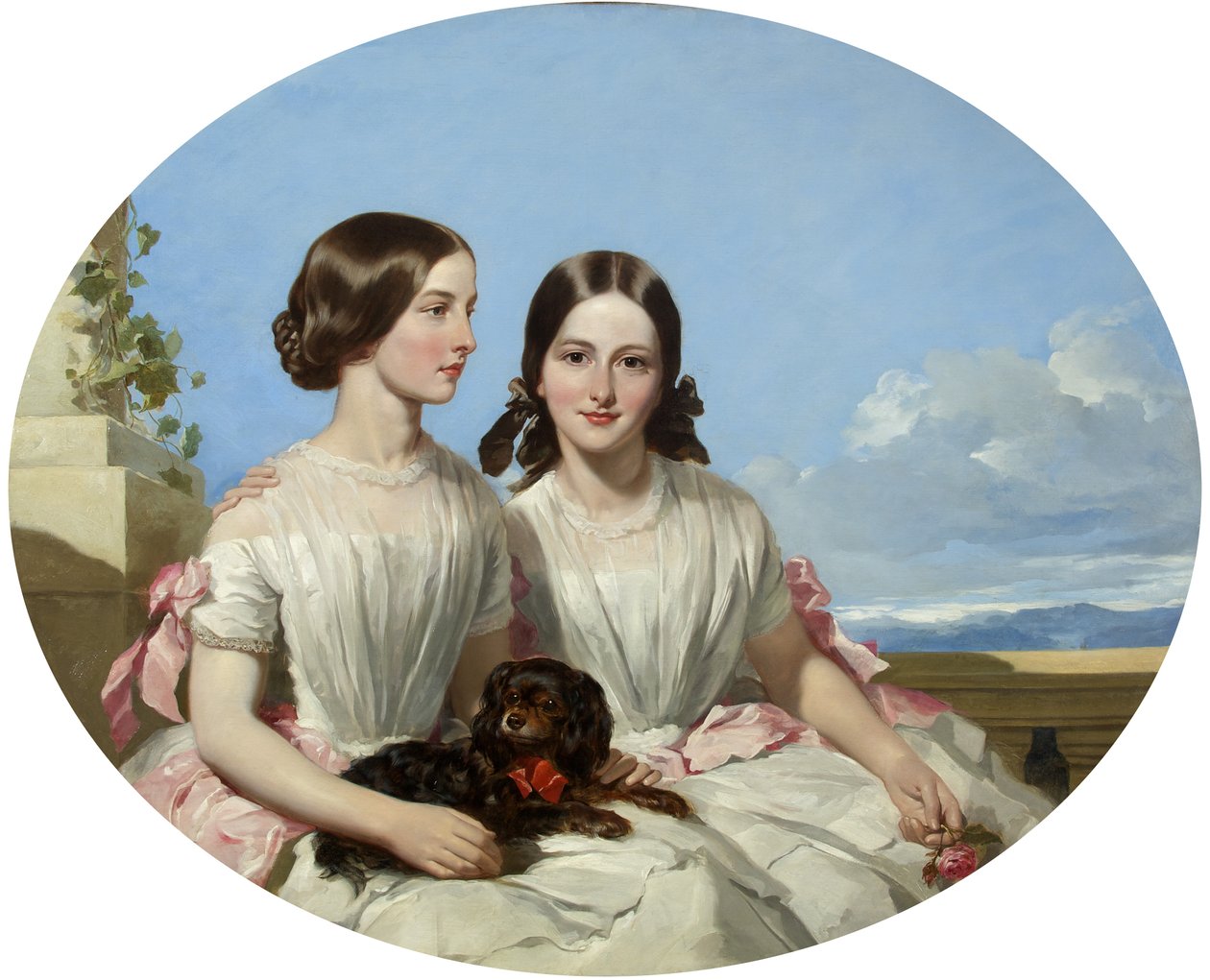 Sestry, Annie a Henrietta Marie Shaw (olej na plátně) od James Curnock