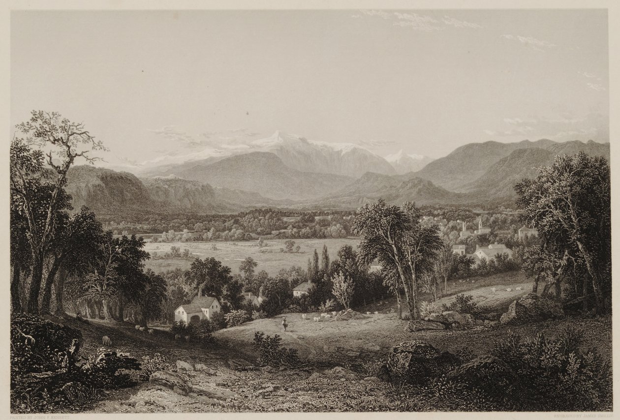 Mount Washington z údolí Conway, podle Johna F. Kensetta, ryl James Smillie, tisk J. Dalton od James David Smillie