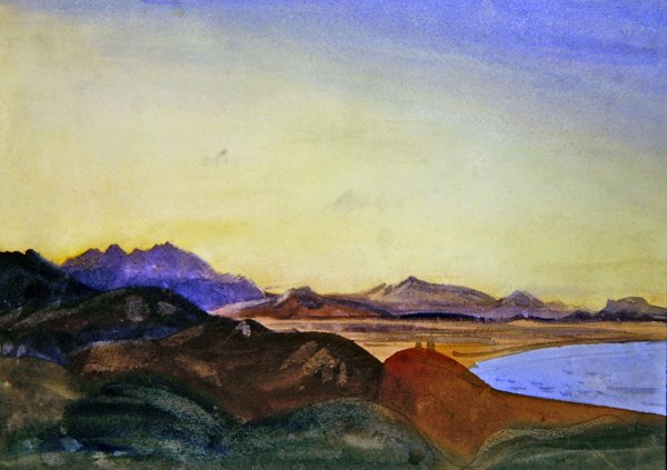 Collioure, Canigoure in the Distance (akvarel přes tužku na papíře) od James Dickson Innes