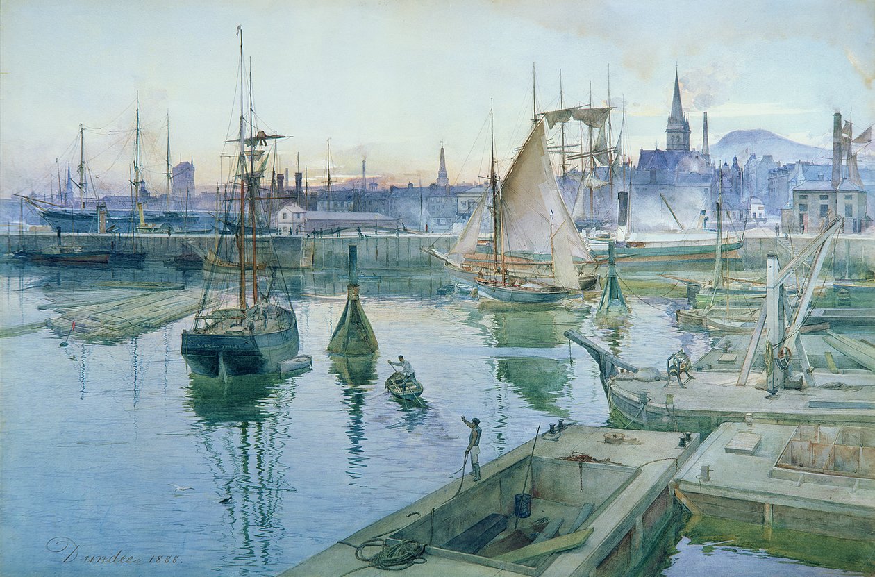 Dundee z přístavu, 1888 od James Douglas