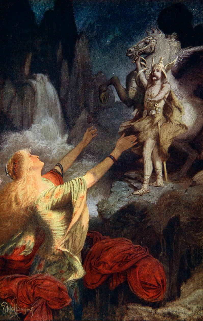 „Helgi Hundingsbane se vrací do Valhally“, 1890. od James Doyle Penrose