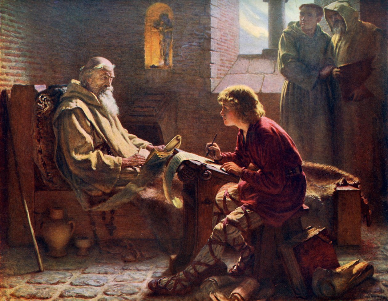 Ctihodný Bede překládá poslední kapitolu svatého Jana, 1926. od James Doyle Penrose