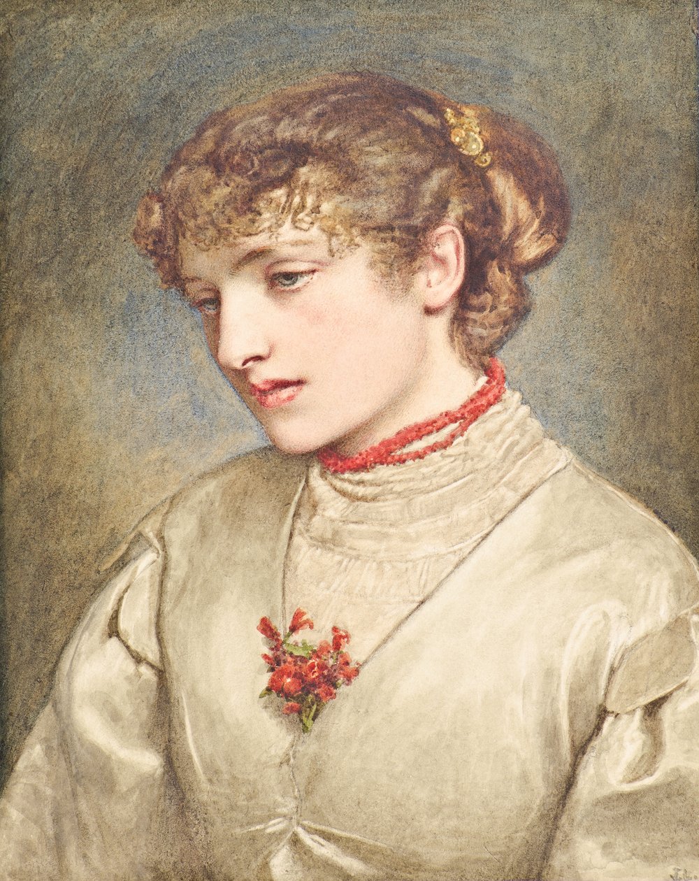 Meditace (akvarel) od James Dromgole Linton