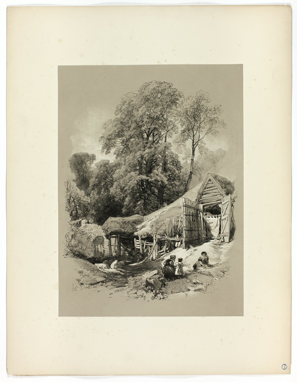 V Dorkingu, z Malebných výběrů od James Duffield Harding