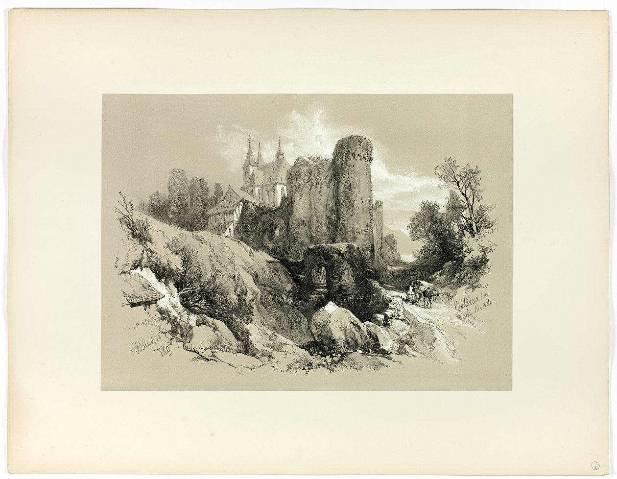 Beilstein na Mosele, z Malebných výběrů od James Duffield Harding