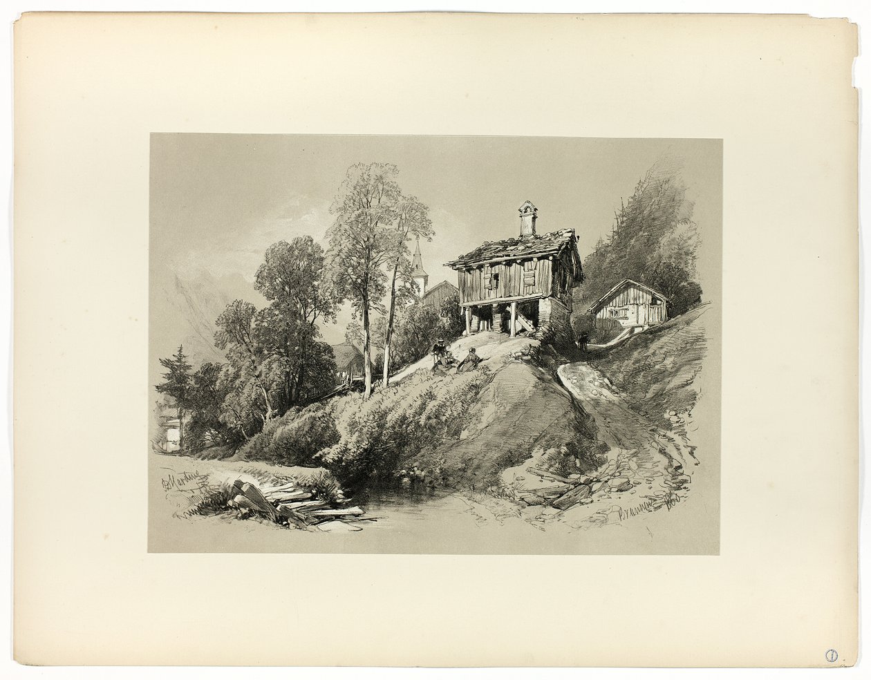 Brunnen, z Malebných výběrů od James Duffield Harding