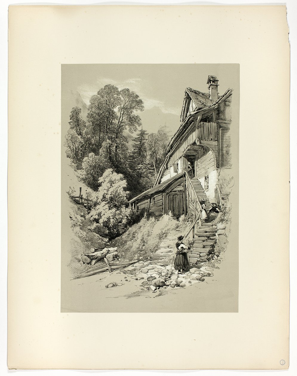 Brunnen, z Malebných výběrů od James Duffield Harding